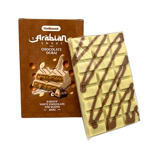 Dubai reep -  Witte Chocolade - Bueno vulling